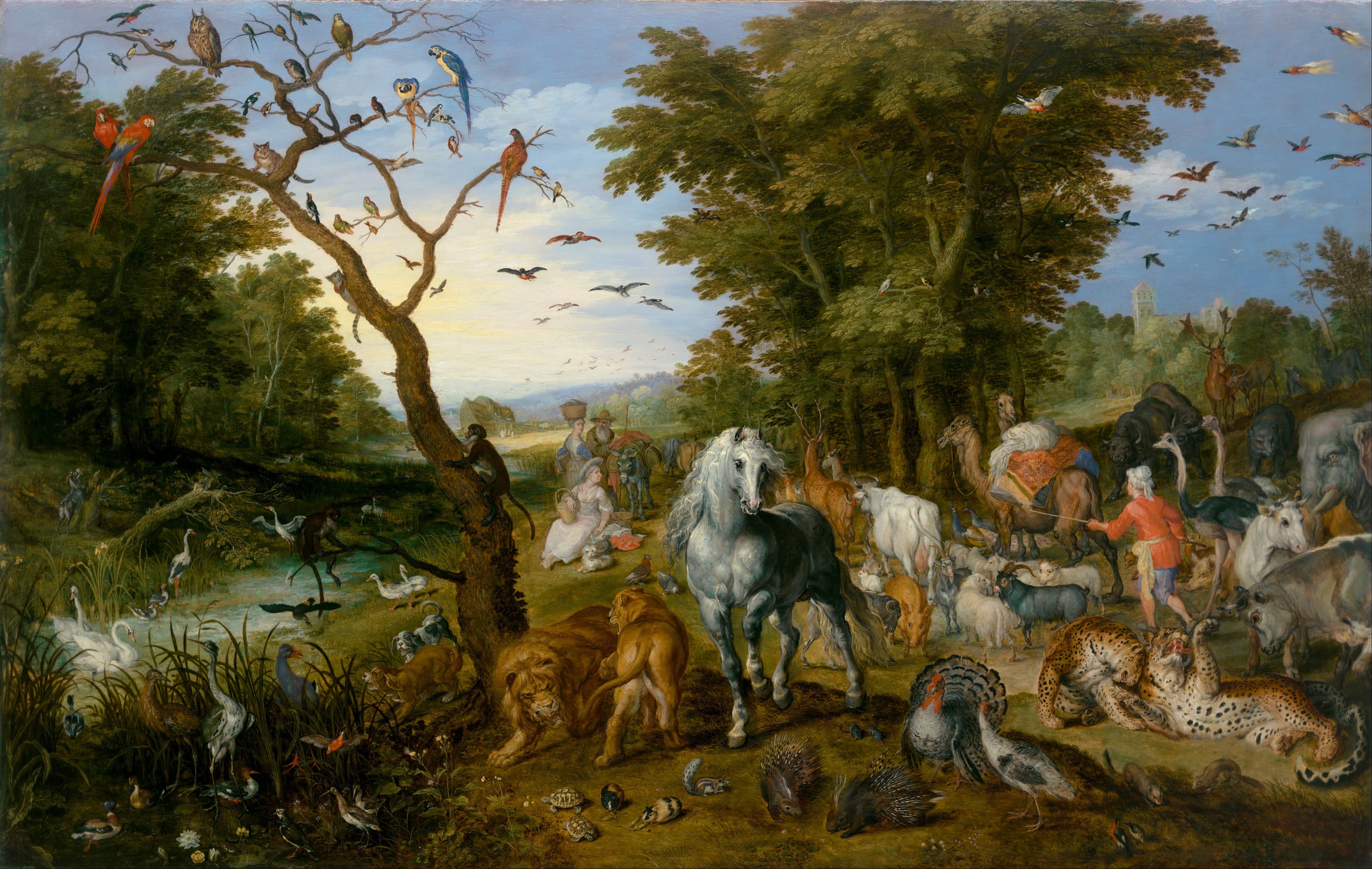 The Entry of the Animals into Noah's Ark, painted by Jan Brueghel the Elder (c. 1613)